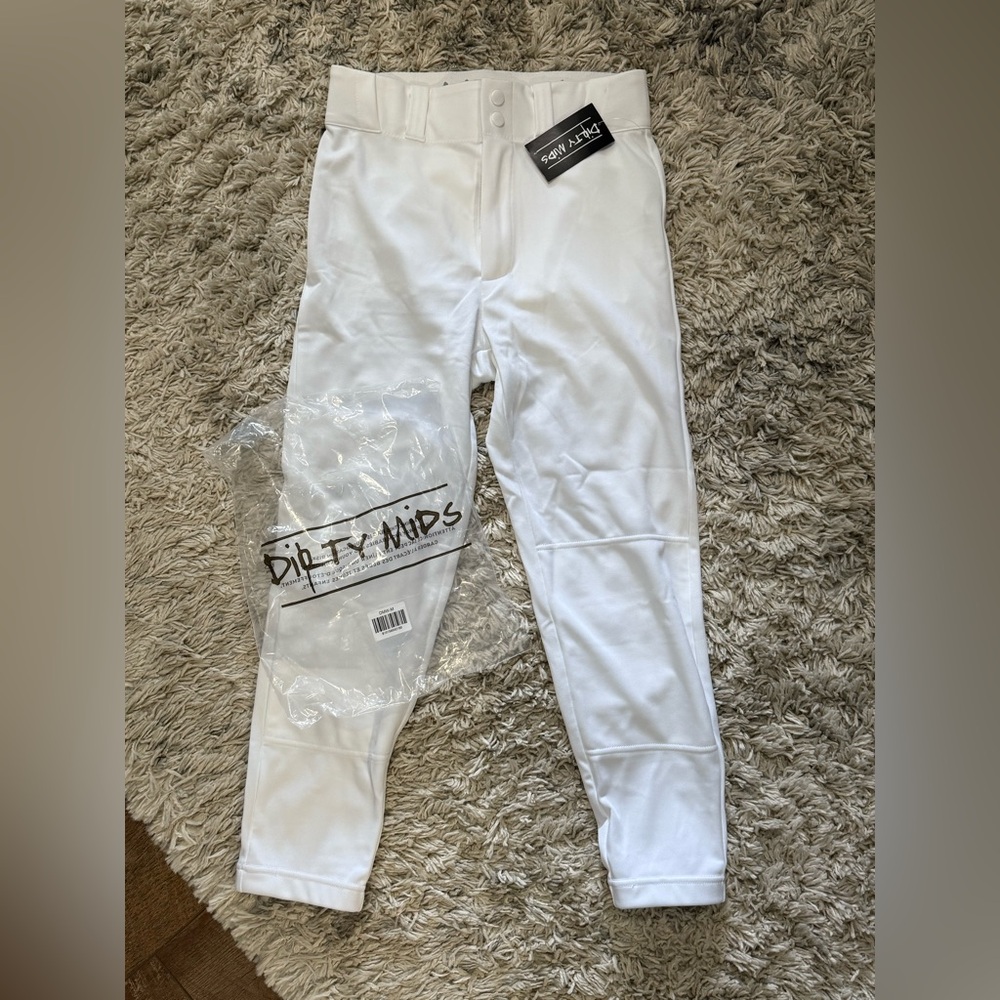 ORIGINAL DIRTY MIDS - THE ESSENTIALS - White Baseball Pants - Medium. New.